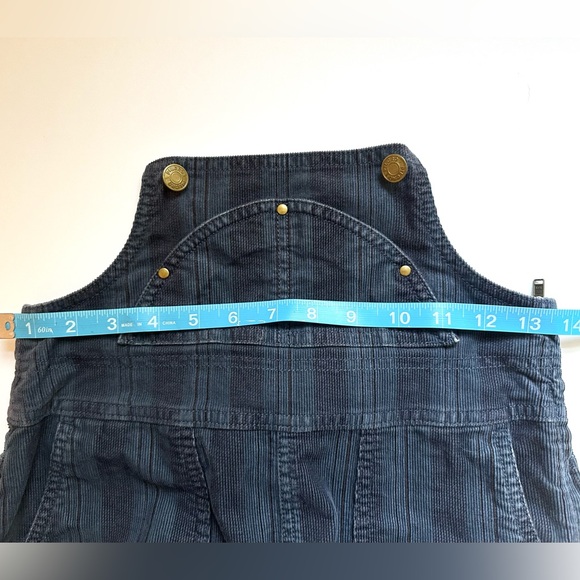 Anthropologie Pilcro Navy Blue Striped Corduroy Overalls size 25 - Picture 6 of 16